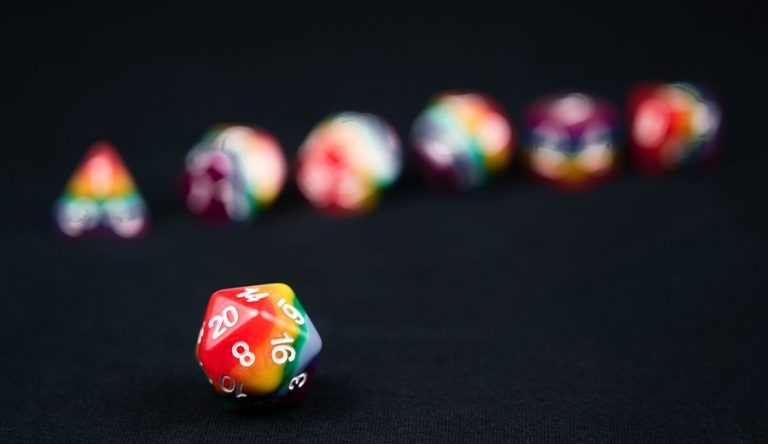 rainbow gaming dice