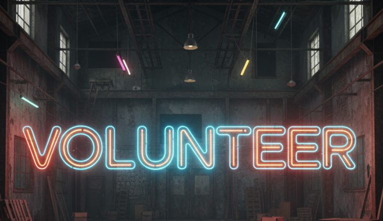 a club with the neon lights volunteer